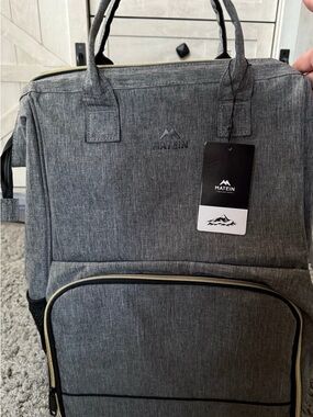 Matein Gray Travel Backpack Tote - Unisex